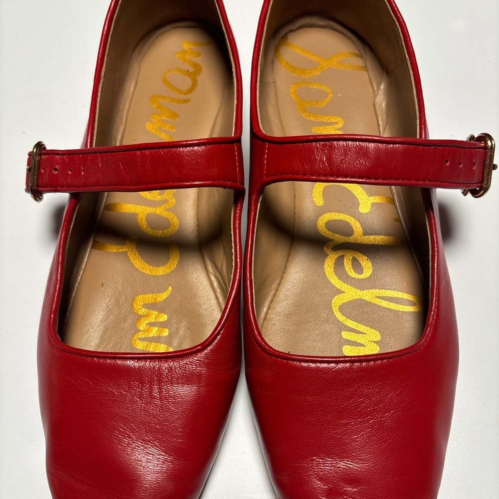 Sam Edelman Red Flats with Strap